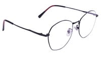 Unisex Pentagon Spectacle Frame. Black Color Frame. Size-MEDIUM.