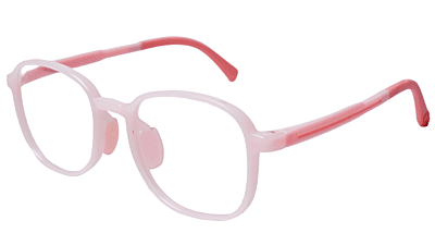 Soigné Kids Small Square Spectacle Frame.Light Pink(7-12)Y-Girl