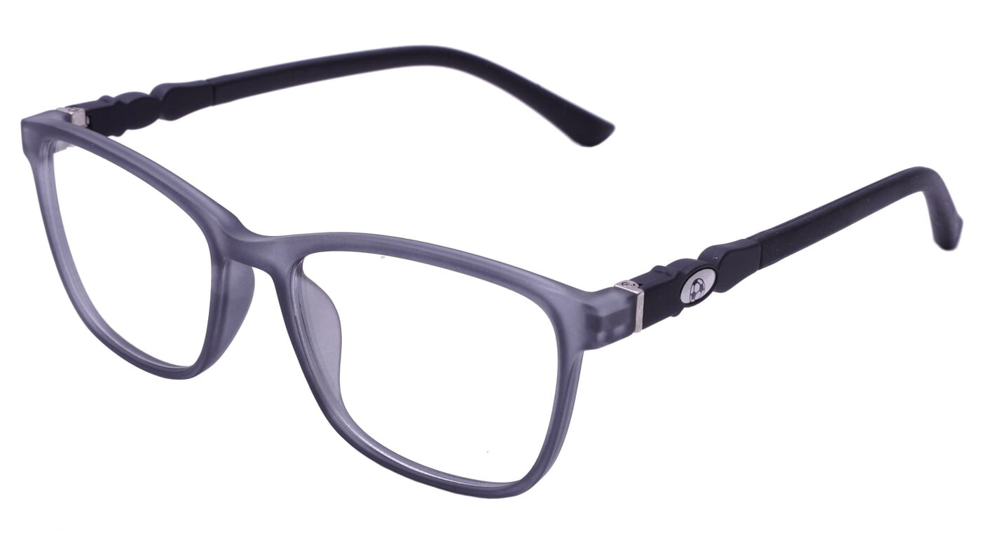 Rectangular Spectacle Frame For Baby Boys. See Through Matte Grey Color Frame. Age Group-(3-8Years). Rectangular Spectacle Frame For Baby Boys. See Through Matte Grey Color Frame. Age Group-(3-8Years).