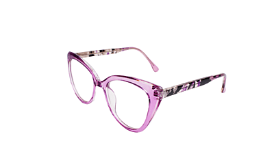Soigné Female Oversize Cat Eye Spectacle Frame.Purple