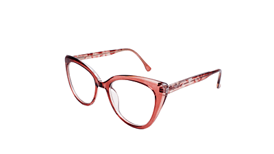 Soigné Female Oversize Cat Eye Spectacle Frame.Maroon