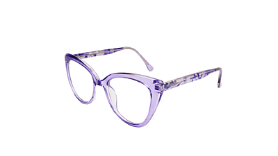 Soigné Female Oversize Cat Eye Spectacle Frame.Blue