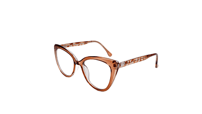 Soigné Female Oversize Cat Eye Spectacle Frame.Brown