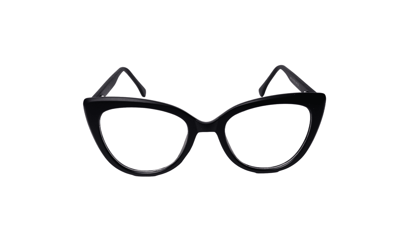 Soigné Female Oversize Cat Eye Spectacle Frame.Glossy Black Color Soigné Female Oversize Cat Eye Spectacle Frame.Glossy Black Color