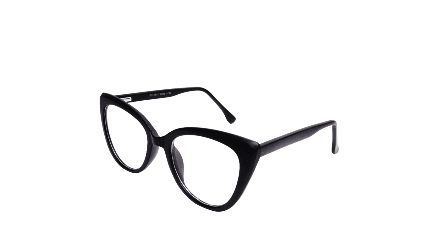Soigné Female Oversize Cat Eye Spectacle Frame.Glossy Black Color Soigné Female Oversize Cat Eye Spectacle Frame.Glossy Black Color