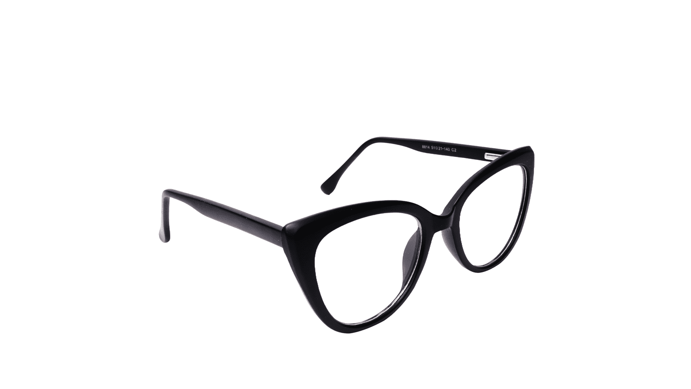 Soigné Female Oversize Cat Eye Spectacle Frame.Glossy Black Color Soigné Female Oversize Cat Eye Spectacle Frame.Glossy Black Color