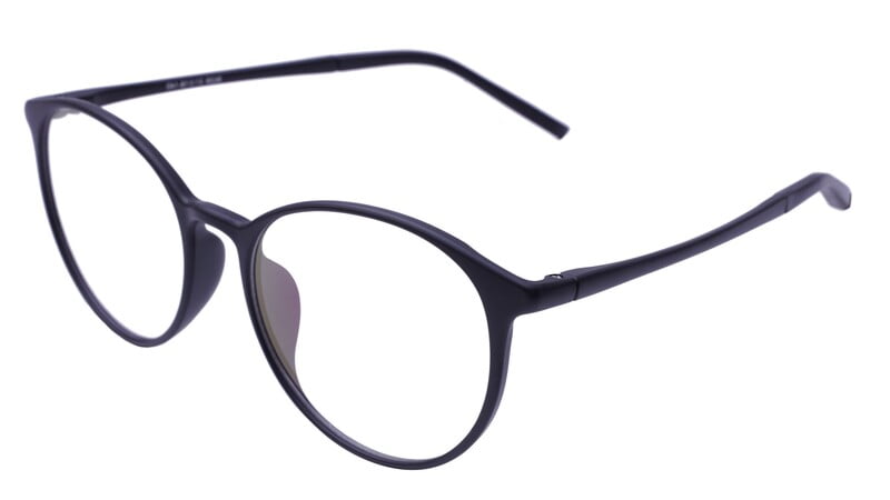 Unisex Round Spectacle Frame. Matte Black Color Frame.