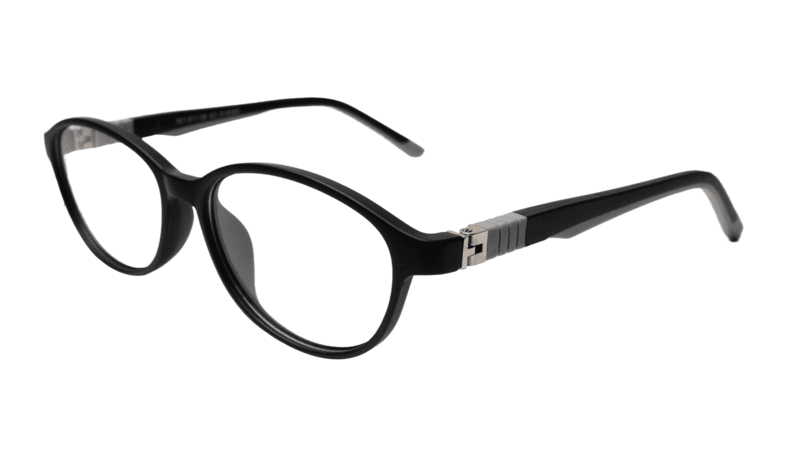 Soigné Kids&Teens Oval Spectacle Frame.Black&Gray.(10-14)Y-Unisex Soigné Kids&Teens Oval Spectacle Frame.Black&Gray.(10-14)Y-Unisex