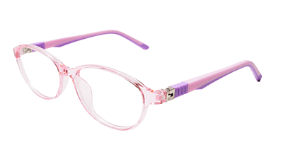 Soigné Kids Oval Spectacle Frame.See Through Pink Rim.(10-14)Y-Girl