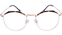 Unisex Round Spectacle Frame. Multi Color &Golden Color Metal Frame.