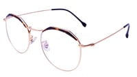 Unisex Round Spectacle Frame. Multi Color &Golden Color Metal Frame.