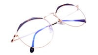 Unisex Round Spectacle Frame. Multi Color &Golden Color Metal Frame.