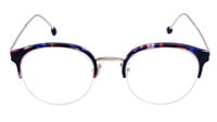 Unisex Half Rim Round Spectacle Frame. Multi Color &Gold Color Frame.