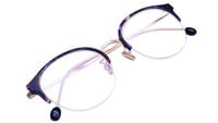 Unisex Half Rim Round Spectacle Frame. Multi Color &Gold Color Frame.