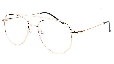 Unisex Aviator Spectacle Frame. Golden Frame. Size-Medium