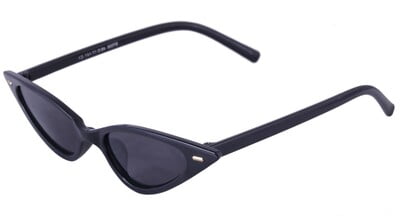 Female Small Cat Eye Sunglasses. Black Color UV Protected Lens. Black Color Frame.