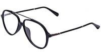 Unisex Large Aviator Spectacle Frame. Matte Black Color Frame Unisex Large Aviator Spectacle Frame. Matte Black Color Frame