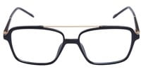 Unisex Rectangular Spectacle Frame. Black &Gold Color Frame.