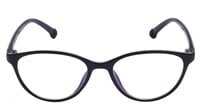 Female Cat Eye Spectacle Frame. Glossy Black Color Specs Frame.