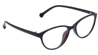 Female Cat Eye Spectacle Frame. Glossy Black Color Specs Frame.