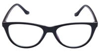 Female Cat Eye Spectacle Frame. Glossy Black Color Frame. Size-LARGE.