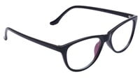 Female Cat Eye Spectacle Frame. Glossy Black Color Frame. Size-LARGE.