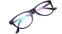 Female Cat Eye Spectacle Frame. Glossy Black Color Frame. Size-LARGE.