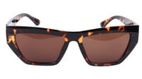 Female Large Rectangular Sunglasses. Leopard Print Frame.