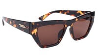 Female Large Rectangular Sunglasses. Leopard Print Frame.