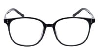 Unisex Oversized Square Spectacle Frame. Glossy Black Color Frame.