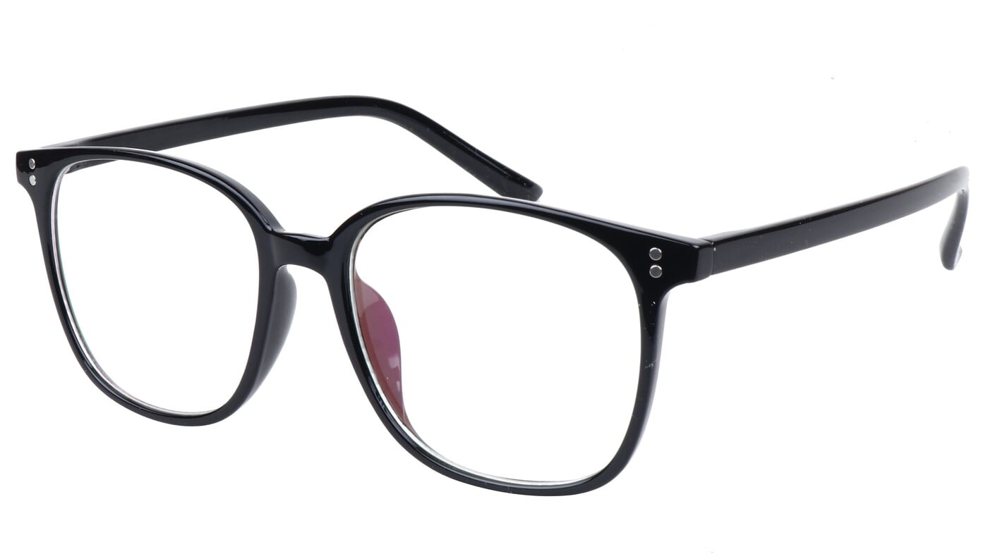 Unisex Oversized Square Spectacle Frame. Glossy Black Color Frame. Unisex Oversized Square Spectacle Frame. Glossy Black Color Frame.