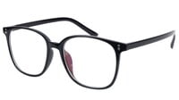 Unisex Oversized Square Spectacle Frame. Glossy Black Color Frame.