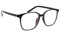 Unisex Oversized Square Spectacle Frame. Glossy Black Color Frame.