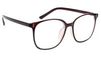 Unisex Oversized Square Spectacle Frame. Brown Color Frame.