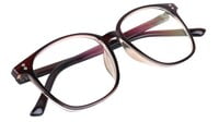 Unisex Oversized Square Spectacle Frame. Brown Color Frame.