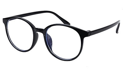 Unisex Round Spectacle Frame For Kids & Teens. Black Frame. Age-(12-15Yrs)