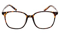 Unisex Oversized Square Spectacle Frame. Tortoise Print Frame.