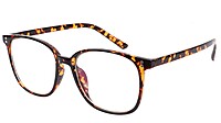 Unisex Oversized Square Spectacle Frame. Tortoise Print Frame.