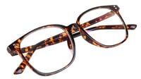 Unisex Oversized Square Spectacle Frame. Tortoise Print Frame.