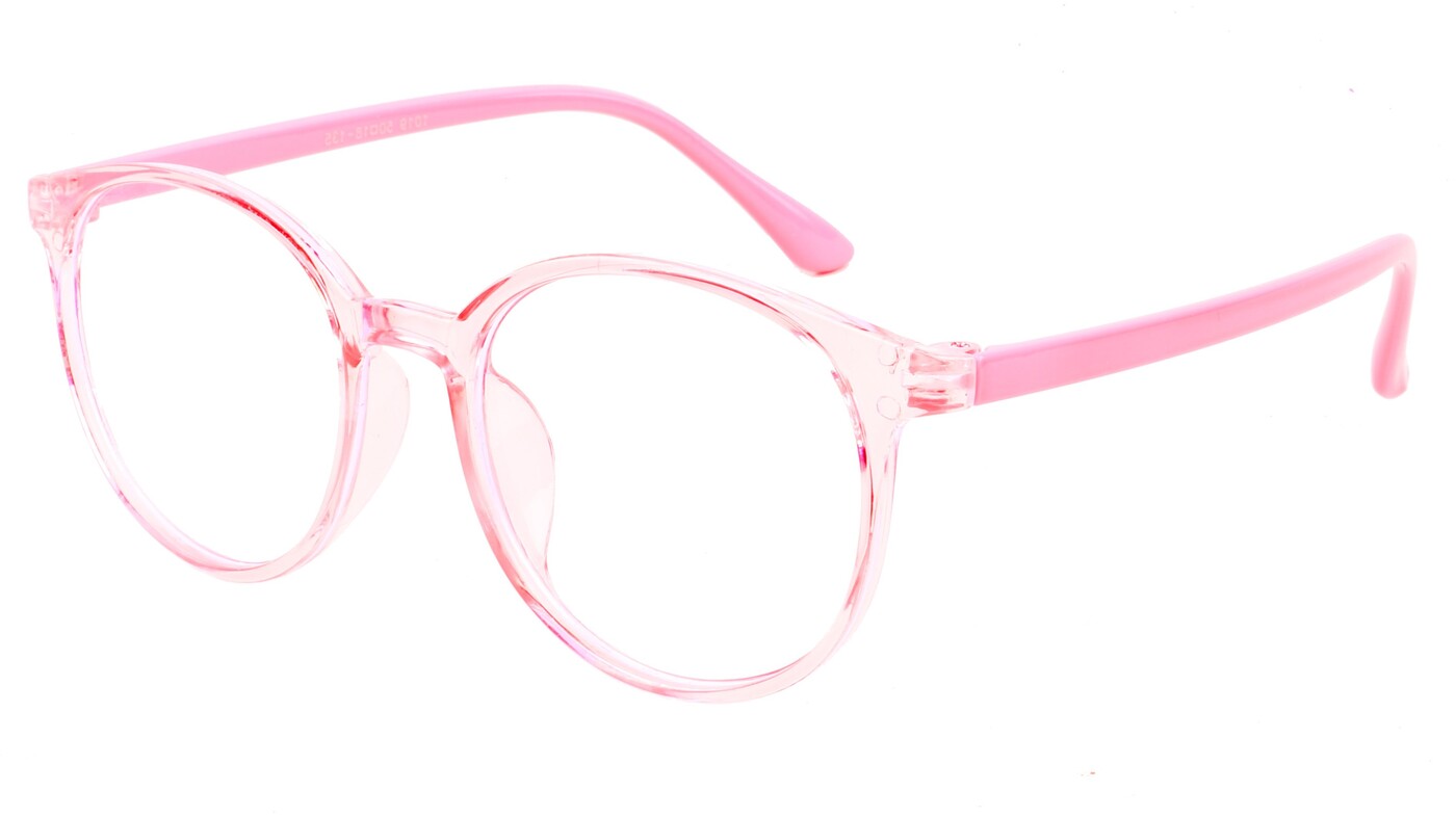 Round Spectacle Frame For Girl Kids. See Through Light Pink Rim. AGE-(12-15Yrs). Round Spectacle Frame For Girl Kids. See Through Light Pink Rim. AGE-(12-15Yrs).