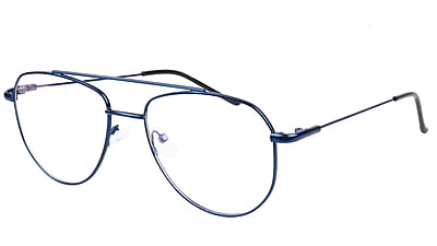 Unisex Aviator Spectacle Frame. Blue Frame. Size-Medium