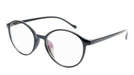 Soigné Unisex Medium Round Spectacle. Glossy Black Soigné Unisex Medium Round Spectacle. Glossy Black